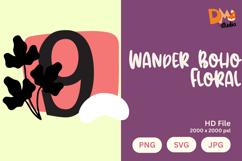 Wander Boho Floral Monogram Product Image 1