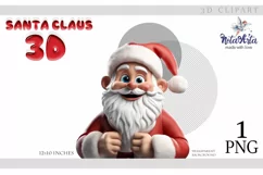 3D santa claus,santa claus clipart,3D christmas,christmas Product Image 1