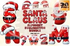 Jolly Letters Santa Claus Alphabet PNG Pack Product Image 1
