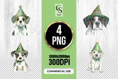 Cute Party Hat Dog Clipart Sublimation PNG Product Image 1