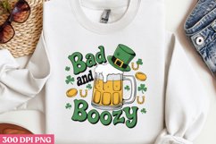 BAD AND BOOZY PNG, ST PATRICKS DAY Drink Sublimation Product Image 2