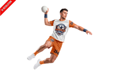 Man Wearing Full Handball Kit With B Product Image 1