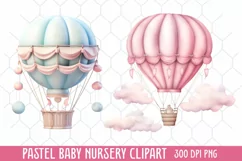 Pastel Baby Nursery Clipart, Baby Nursery Clipart Product Image 1