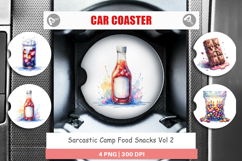 Sarcastic Camp Food Car Coaster Product Image 1