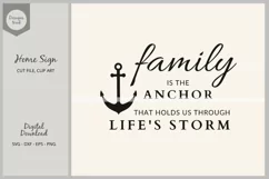 Family is the anchor that holds us through life's storm SVG Product Image 2