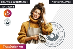 Autumn Clipart, Cozy Fall PNG Baking &amp; Kitchen, Bakery Product Image 1