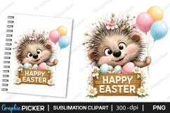 Whimsical Easter Chick Clipart, Watercolor Easter Clipart Product Image 1