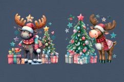 Cute Christmas Deers. PNG sublimation Product Image 2