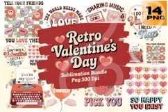 Retro Valentine’s Day PNG Bundle 14 Product Image 1