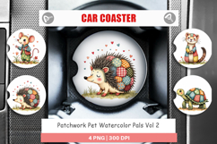 Patchwork Pet Pals Car Coaster Product Image 1