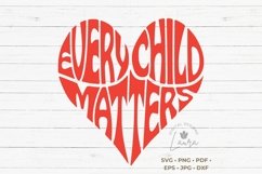 Every Child Matters Cut File | Heart Word Art Product Image 1