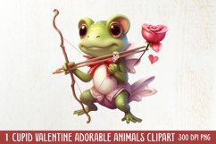 Adorable Animals Cupid Valentine Clipart sublimation Product Image 1