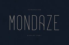 Mondaze Ultra Thin Minimal Display Font Product Image 1