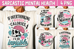 Sarcastic Mental Health Skeleton PNG, Funny Anxiety Humor Product Image 1