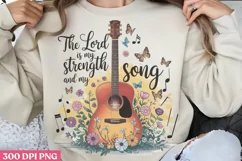 The Lord is my strength PNG, Christian Sublimation PNG Product Image 1