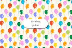 Colorful Balloon Seamless Pattern Fun Party Print Design Product Image 1