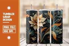 3d flower tumbler wrap sublimation design Product Image 1
