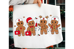 Retro Gingerbread Nurse Christmas PNG, Christmas Nurse PNG Product Image 2