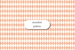 Blush Pink Harlequin Seamless Pattern, Vintage Diamond Product Image 1
