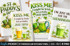 St Patrick's Day Kitchen Towel PNG, St Patrick Day PNG Product Image 1