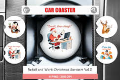 Car Coaster Retail and Work Christmas Sarcasm Quotes Product Image 1