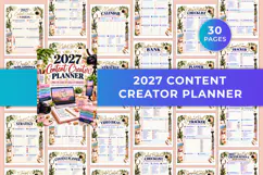 2027 Content Creator Planner Kdp interiors Product Image 1