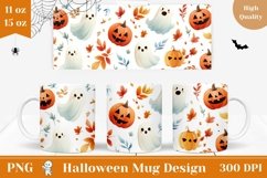 Halloween Mug Wrap Design, Halloween Print, Fall Mug PNG Product Image 1