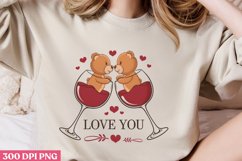 .Love you PNG, Retro Valentine Sublimation PNG Product Image 2