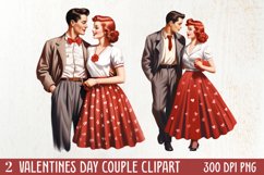 Valentines Day Couple Clipart, Valentines Clipart Product Image 1