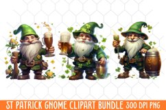 St Patricks gnome Clipart, St. Patrick&#039;s Day Clipart Product Image 1