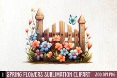 Spring Flowers Sublimation Clipart Bundle Product Image 7