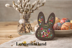Easter bunny embroidery base digital file. Rabbit head ears Product Image 1