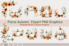 Floral autumn wreats clipart Product Image 1