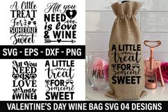 Valentine's Day Wine Bag SVG Design - A Little Treat For So Product Image 1