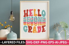 Hello second grade retro SVG Design Product Image 2