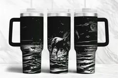 40oz Tumbler laser svg Horse wrap | Engaved Horse svg png Product Image 1