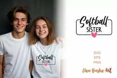 Softball sister svg, softball shirt svg, softball svg Product Image 1