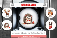 Nordic Woodland Car Coaster Product Image 1