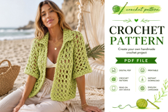 Chunky Mesh Crochet Shirt Pattern PDF Product Image 4