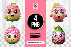 Cute Pinecone Berry Cartoon Clipart Sublimation PNG Product Image 1