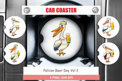 Car Coaster Pelican Beer Day Product Image 1