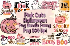Pink Cute Halloween PNG Bundle 16 Product Image 1