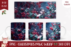 Cartoon Christmas Bird Mug Design, Winter Mug PNG Product Image 1