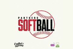 Panthers Softball Mascot SVG PNG Team Logo Design Product Image 1
