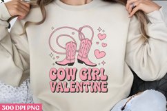 Cow girl valentine PNG,Retro Valentine PNG Product Image 1