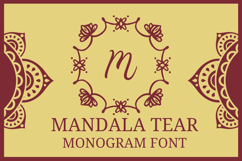 Mandala Tear Monogram | Web Font Product Image 1