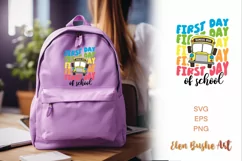 First day of school, Back to School SVG, laser cut files Product Image 1