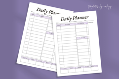 Productivity Daily Planner Template Canva Minimal Editable Product Image 1