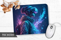 Cosmic Virtual Exploration Mouse Pad PNG Design Product Image 1