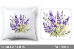 Lavender Sublimation. Lavender Pillow Sublimation Product Image 1